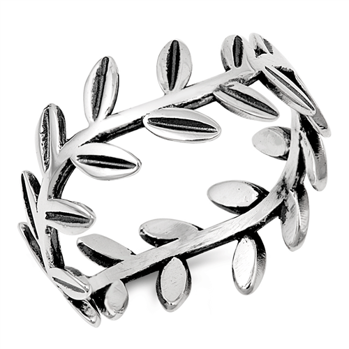 925 Sterling Silver Leaves Ring