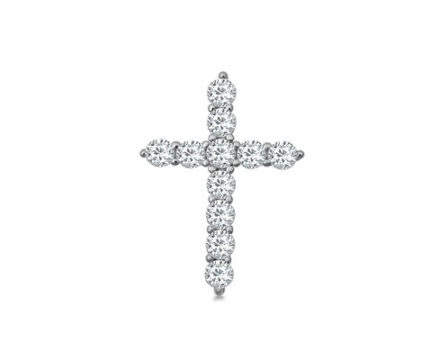 925 Sterling Silver Delicate Cross CZ Pendant