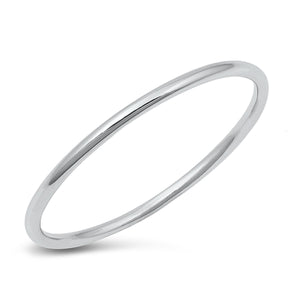 925 Sterling Silver Thin Band Ring 1mm