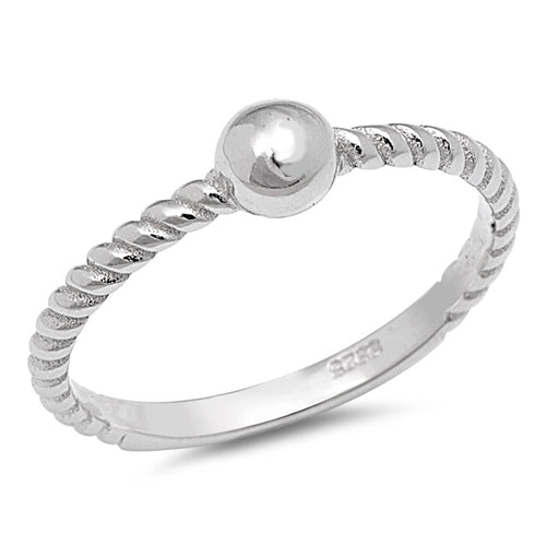 925 Sterling Silver Minimalist Ball Ring