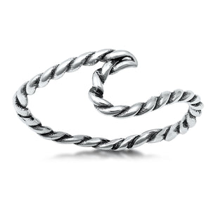 925 Sterling Silver Braided Wave Ring