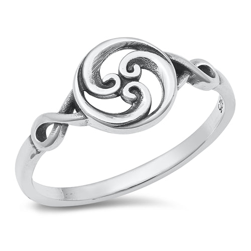 925 Sterling Silver Waves Ring