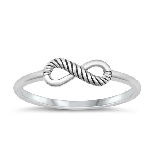 925 Sterling Silver Minimalist Infinity Ring