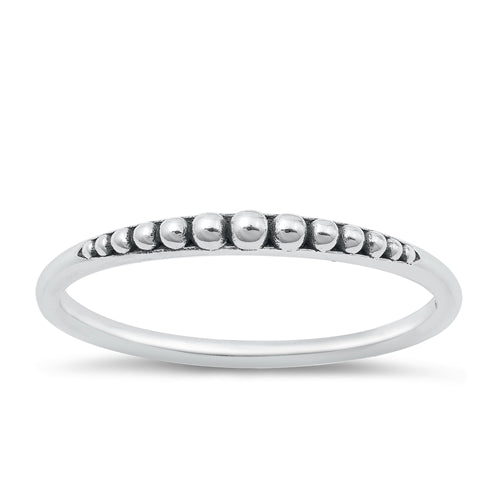 925 Sterling Silver Minimalist Bali Style Ring