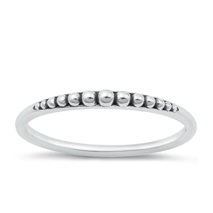 925 Sterling Silver Minimalist Bali Style Ring