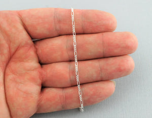 925 Sterling Silver 1.8mm Figaro Chain