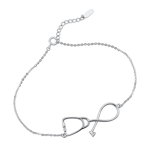 925 Sterling Silver Doctor Infinity Bracelet