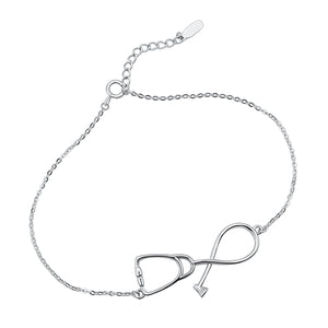 925 Sterling Silver Doctor Infinity Bracelet