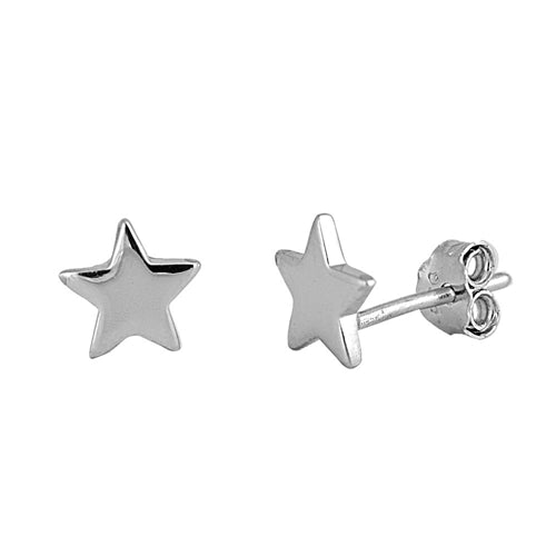 925 Sterling Silver Stars Stud Earrings