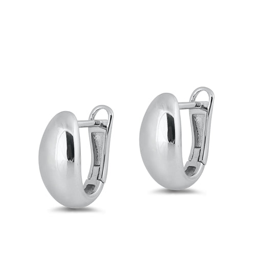 925 Sterling Silver Solid Huggie Earrings