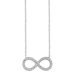 925 Sterling Silver Infinity CZ Necklace