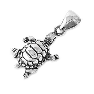 925 Sterling Silver Turtle Pendant