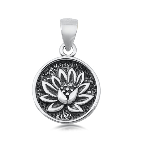 925 Sterling Silver Lotus Pendant
