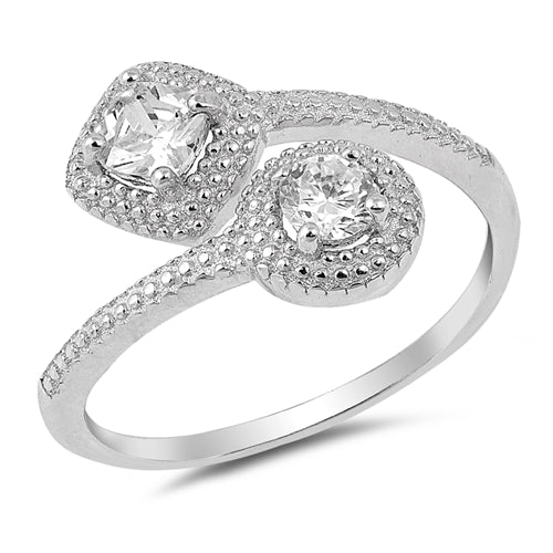 925 Sterling Silver Clear CZ Ring