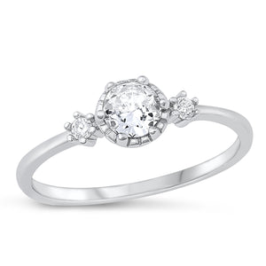 925 Sterling Silver Sparkling CZ Ring