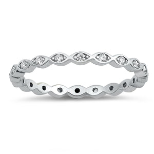 925 Sterling Silver Eternity Band With CZ
