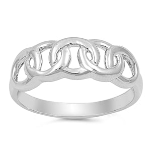 925 Sterling Silver Chain Link Ring