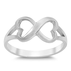 925 Sterling Silver Infinity Heart Ring