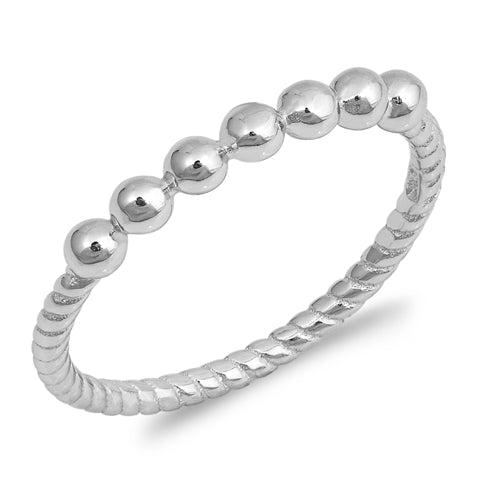 925 Sterling Silver Minimalist Dot Ring