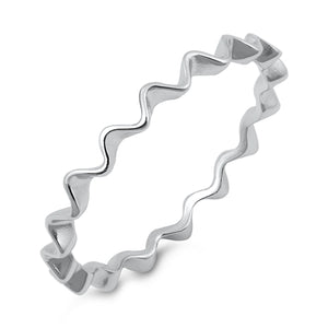 925 Sterling Silver Squiggle Ring