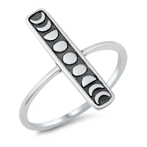925 Sterling Silver Moon Phases Ring