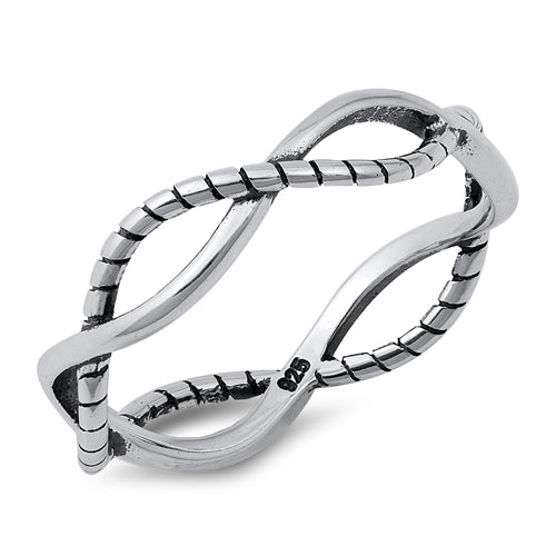 925 Sterling Silver Rope Braid Ring