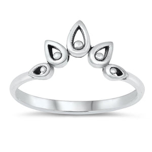 Sterling Silver Bali Crown Ring