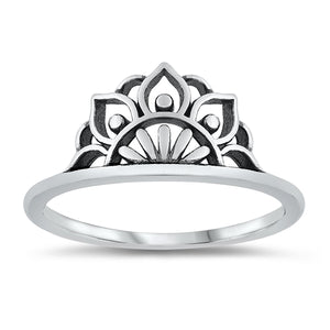 925 Sterling Silver Mandala Ring