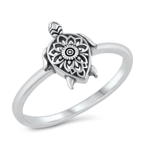 925 Sterling Silver Turtle Ring