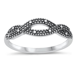 925 Sterling Silver Bali Twist Ring