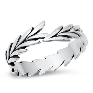 925 Sterling Silver Leaves Ring