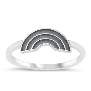 925 Sterling Silver Rainbow Ring