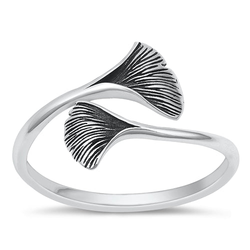 925 Sterling Silver Fish Tail Adjustable Ring