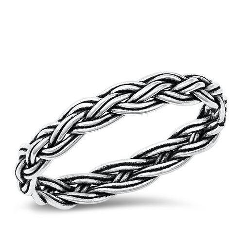 925 Sterling Silver Braided Ring