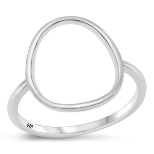 925 Sterling Silver Open Circle Ring