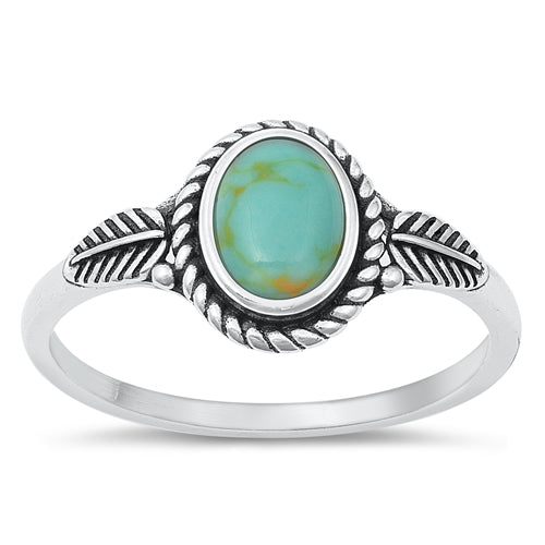 925 Sterling Silver Turquoise Stone Ring