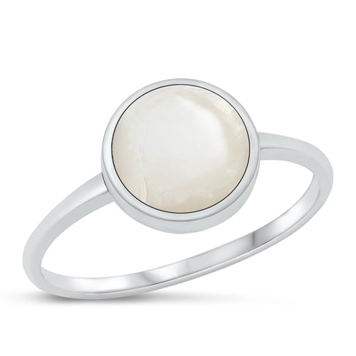 925 Sterling Silver Mother of Pearl Ring