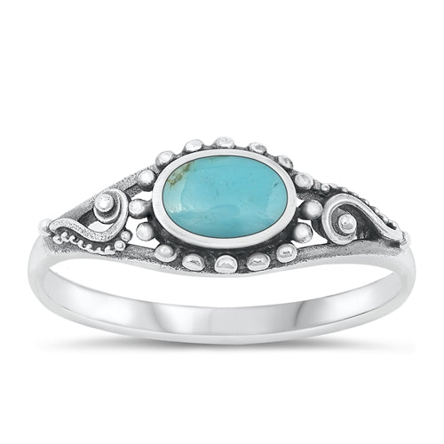 925 Sterling Silver Turquoise Stone Ring