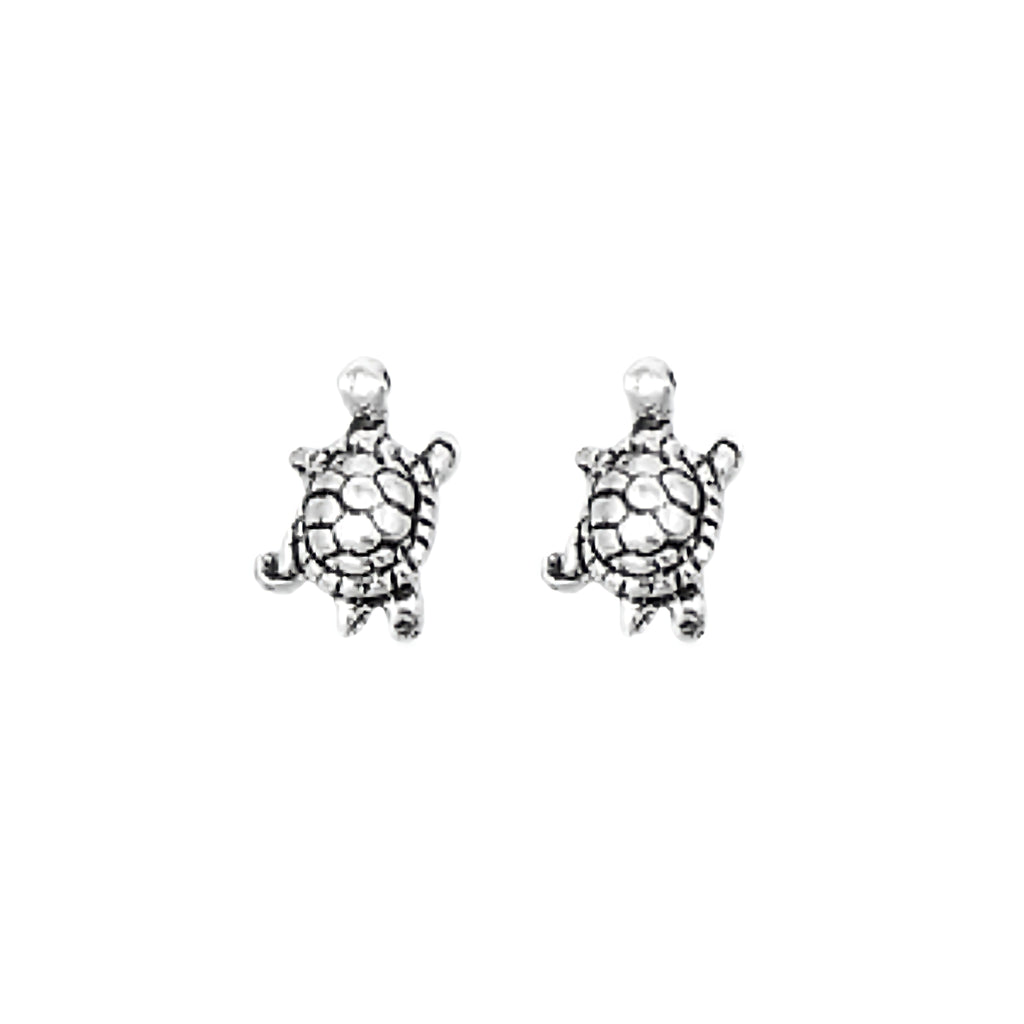 925 Sterling Silver Turtle Stud Earrings