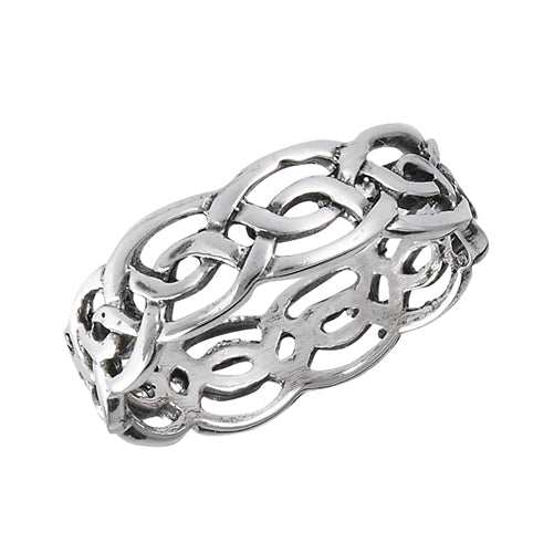925 Sterling Silver Celtic Weave Ring