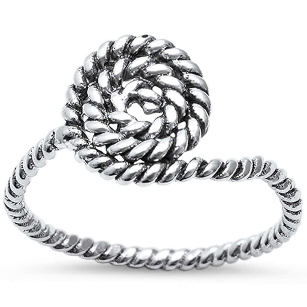 925 Sterling Silver Swirl Braided Ring