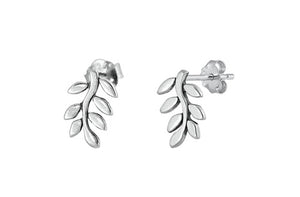 925 Sterling Silver Stud Leaves Earrings