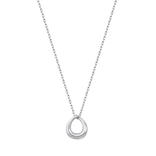 925 Sterling Silver Minimalist “O” Pendant Necklace