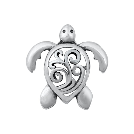 925 Sterling Silver Turtle Mandala Pendant