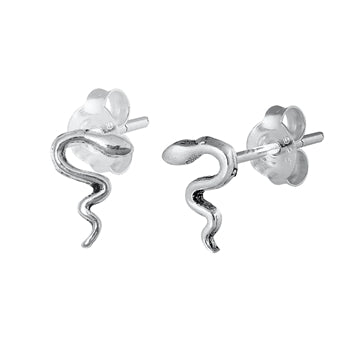 925 Sterling Silver Snake Stud Earrings