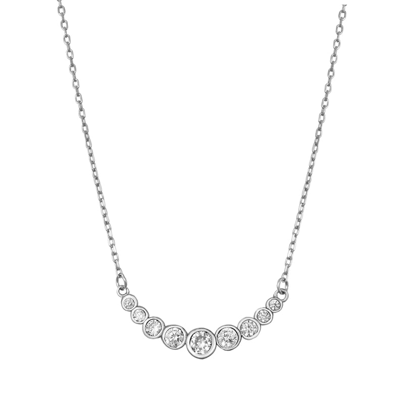 925 Sterling Silver Elegant CZ Necklace