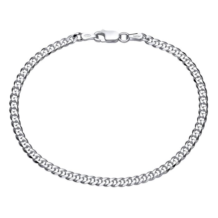 925 Sterling Silver Curb Chain Bracelet