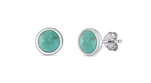 925 Sterling Silver Turquoise Stone Earrings