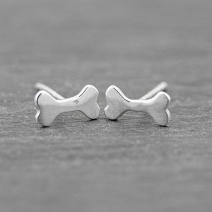 925 Sterling Silver Dog Bone Stud Earring