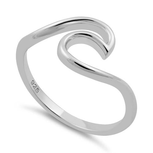 Sterling Silver Ocean Wave Ring - Nine Twenty Five Silver